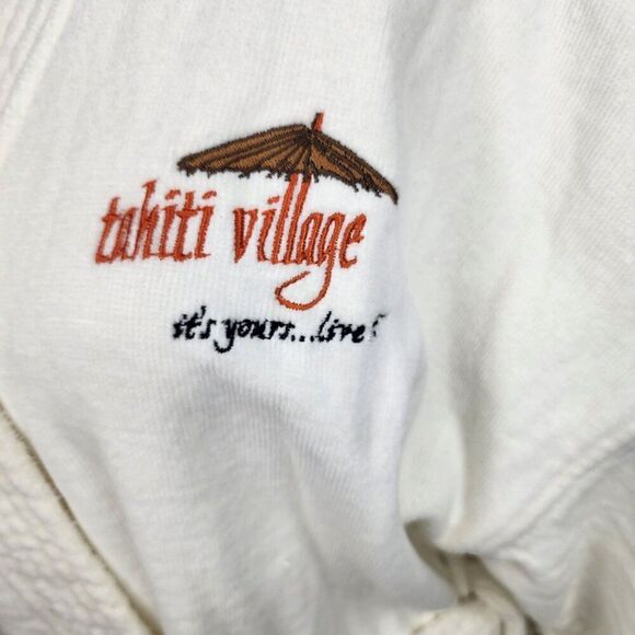 Vintage Tahiti Village Las Vegas Resort Luxury Terrycloth Bathrobe White OS - Picture 2 of 10